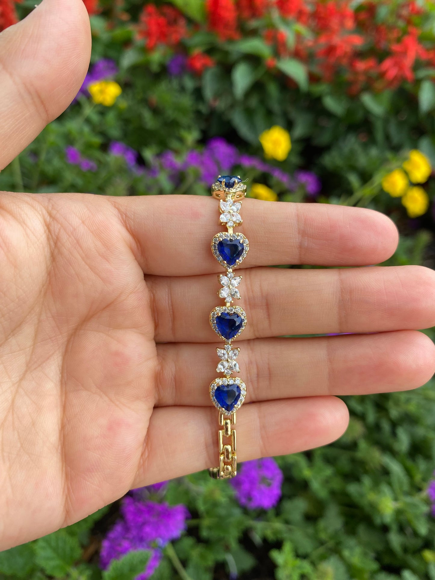 Heart bracelet ajustable up to 17-19