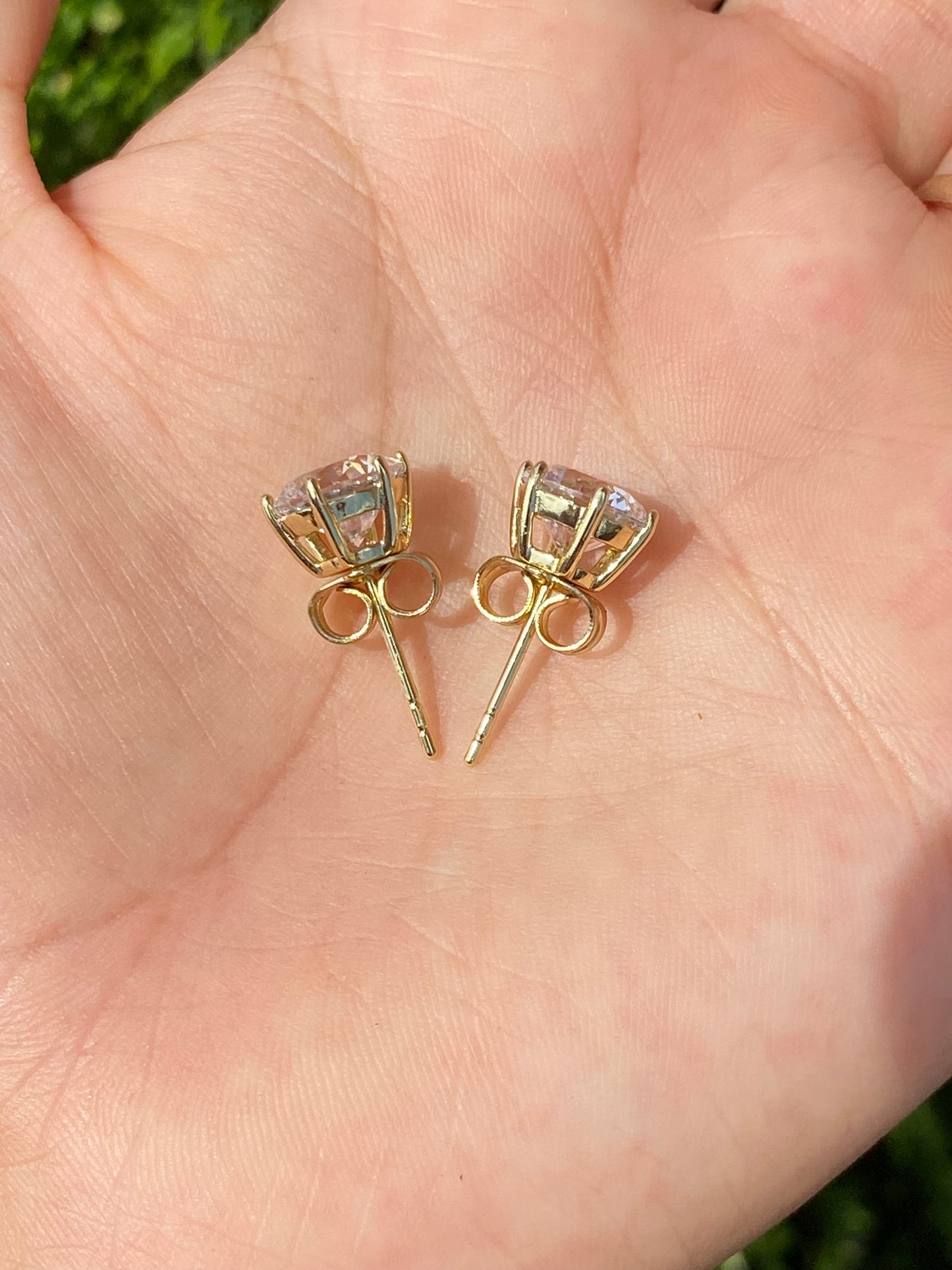 Zircon square/round Clear men/women earrings
