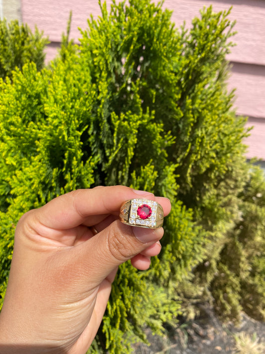 Mens red ring