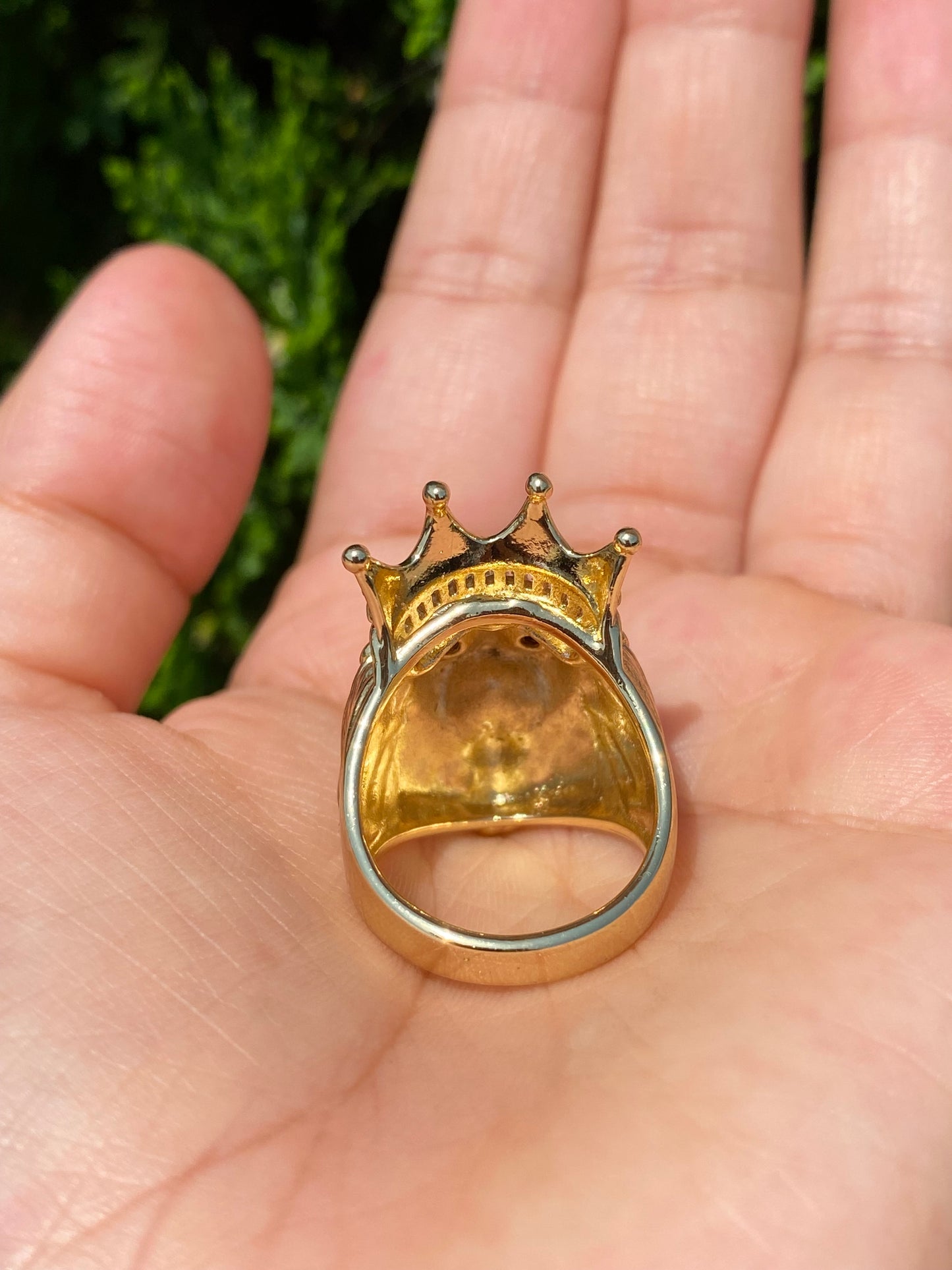 Lion king ring gold plated no green skin