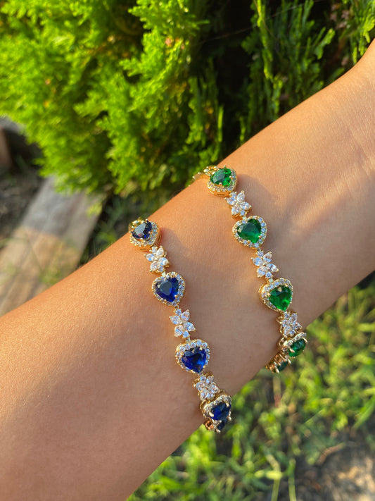 Heart bracelet ajustable up to 17-19